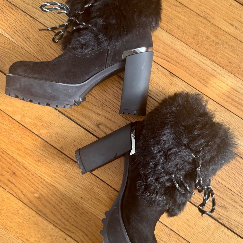 Stuart Weitzman Black Suede Booties US Size 7